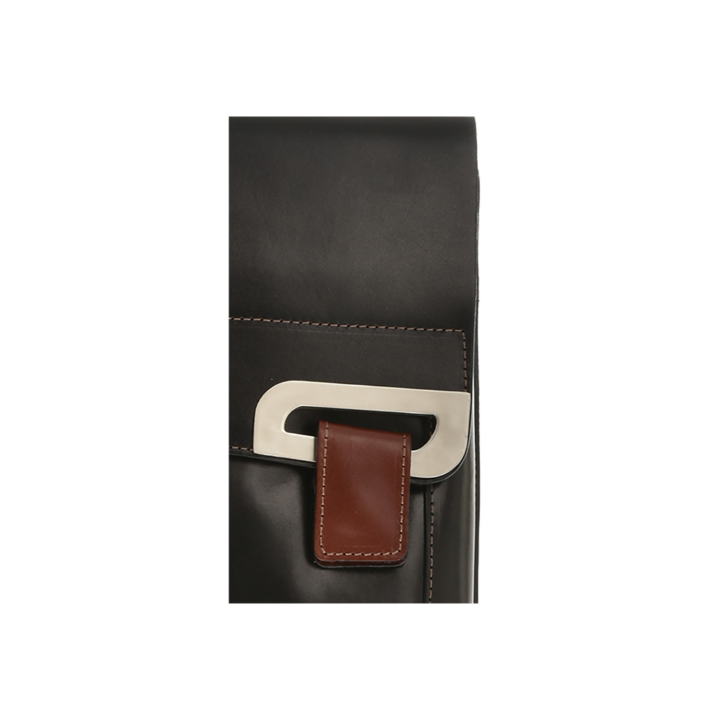 BG_Shoulder_Bag_PR6388Nero_Marrone_front