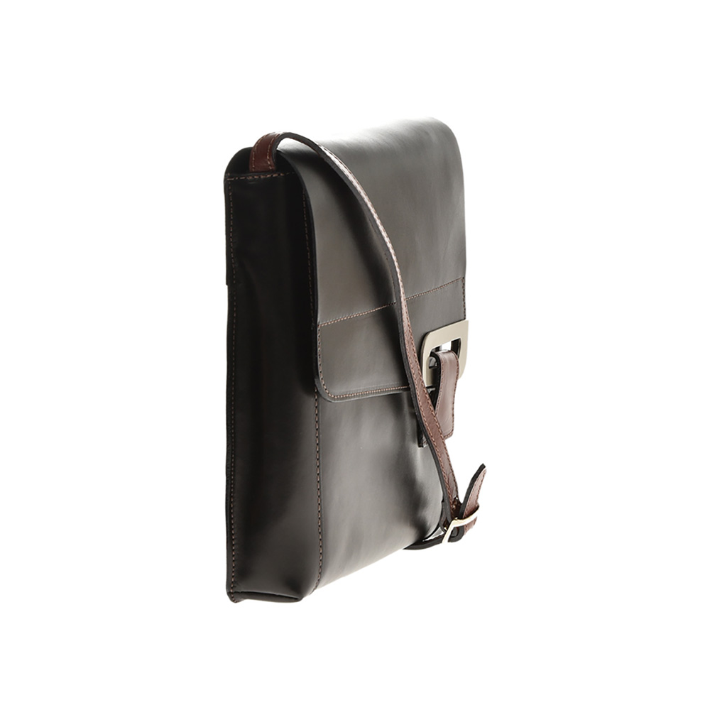 BG_Shoulder_Bag_PR6388Nero_Marrone_front