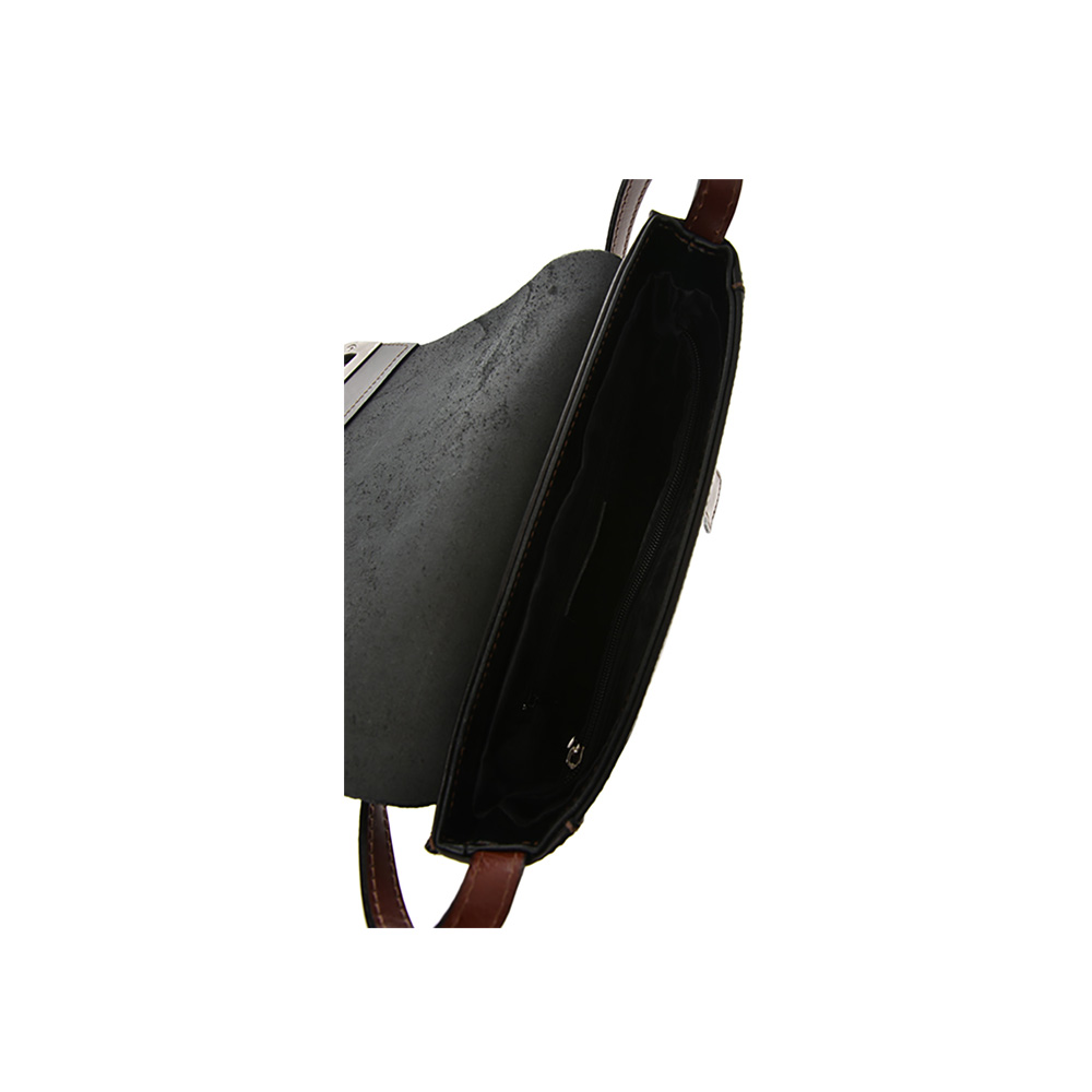 BG_Shoulder_Bag_PR6388Nero_Marrone_front
